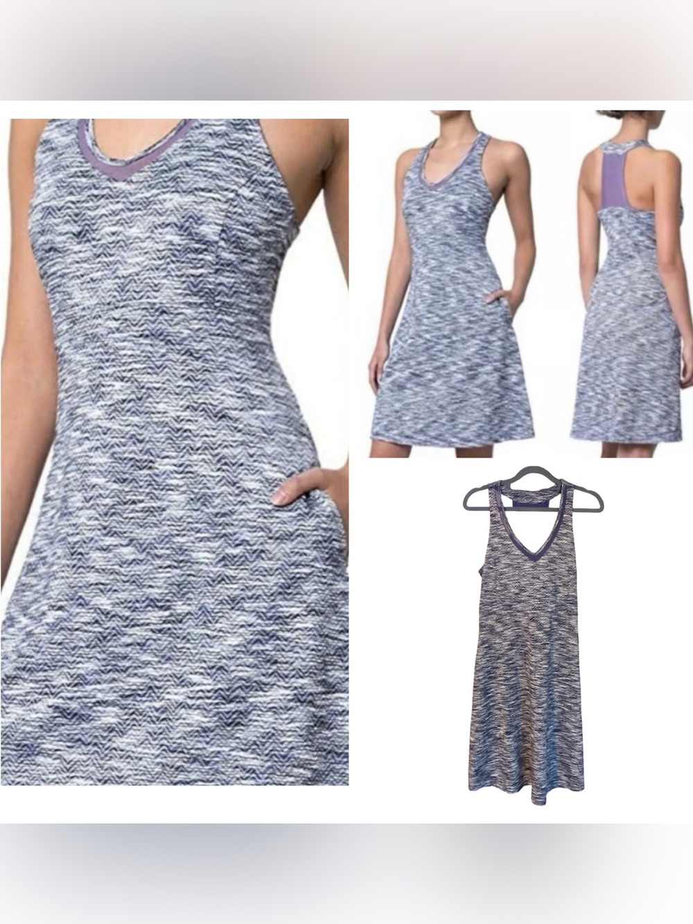 🌺 MPG Heathered Athletic Performance Tank Dress Size M